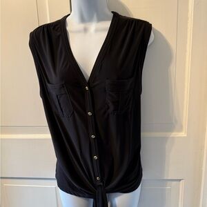 Cache Black Sleeveless Top XL excellent condition